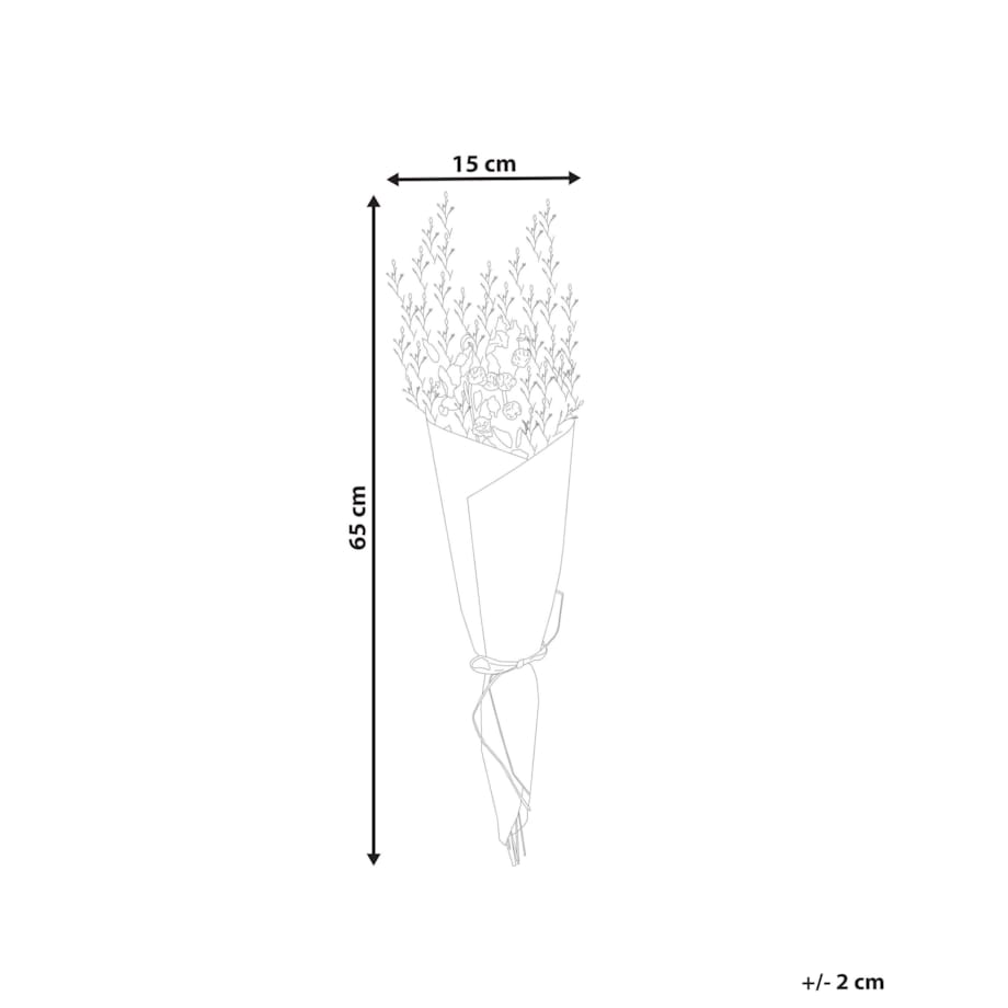 Bukiet suszonych kwiatów 65 cm pomarańczowo-zielony AZUEL