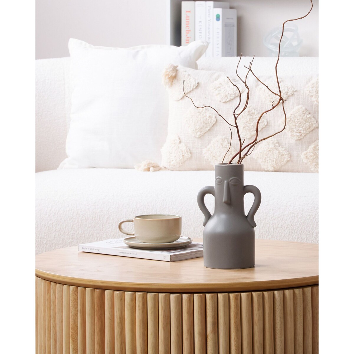 Porcelana Wazon na kwiaty 21 Szary TRIPOLI