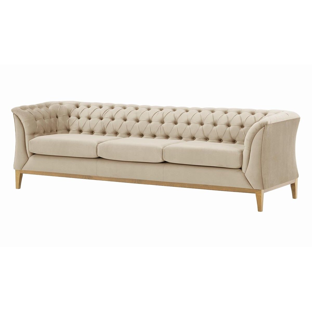 Sofa trzyosobowa Chesterfield Modern Wood-Velluto 2