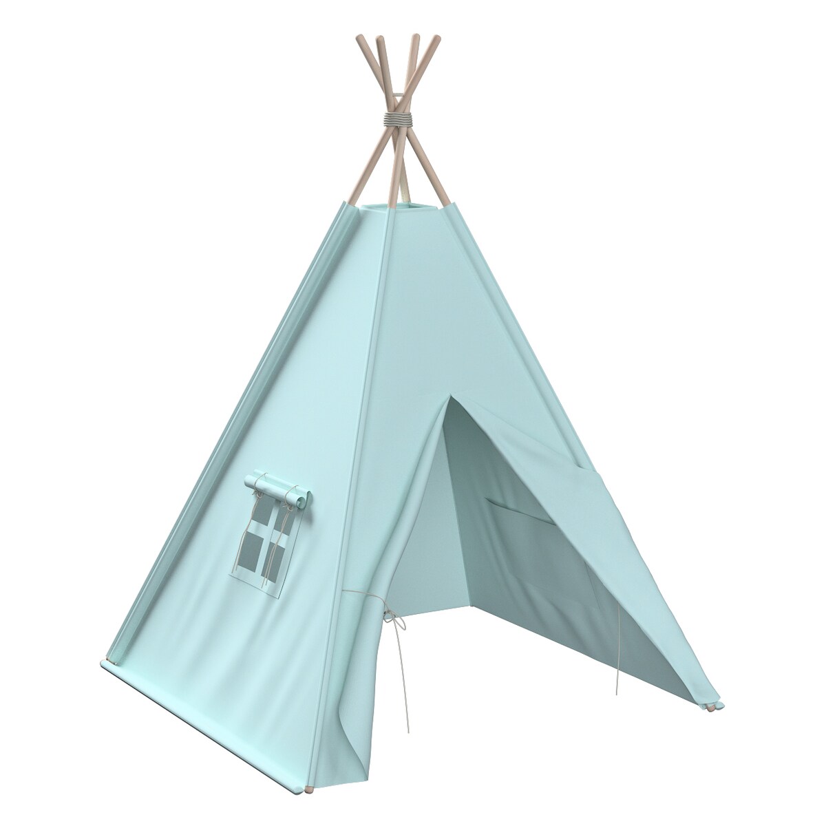 Tipi, pastelowy błękit, 110 x 110 x 155 cm, Cotton Story