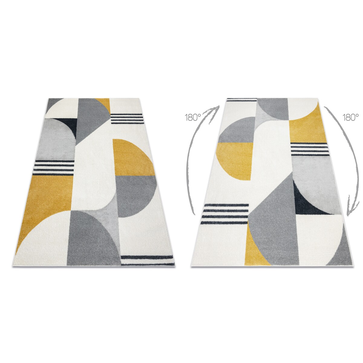 Dywan FUSION 1327 biały / ciemny szary / 200x290 cm