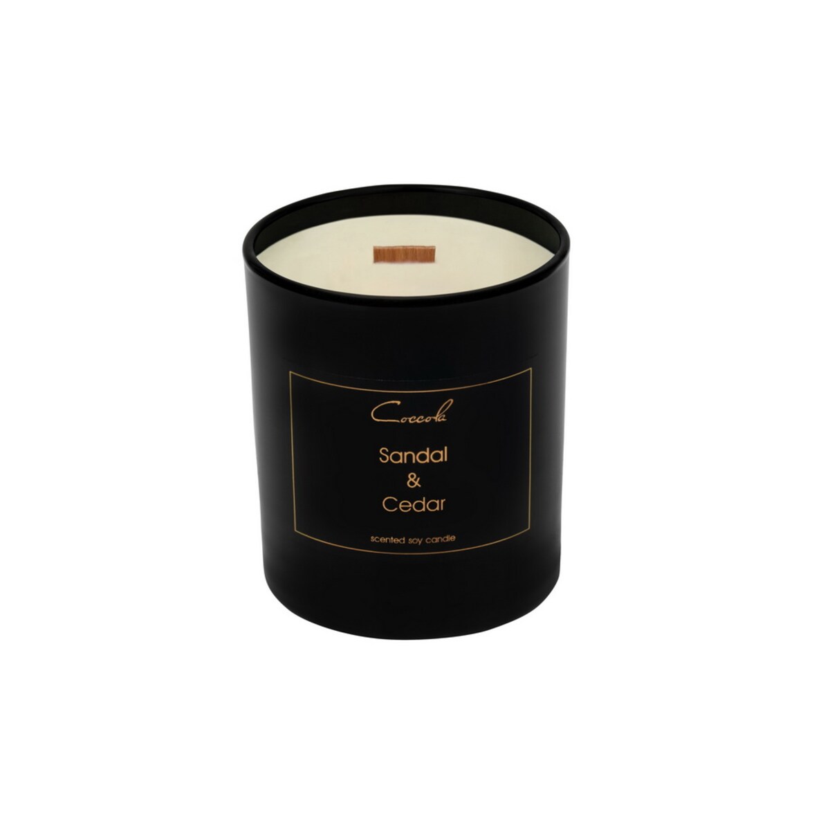 Sandal & Cedar- 160 gram ekologiczna naturalna świeca sojowa
