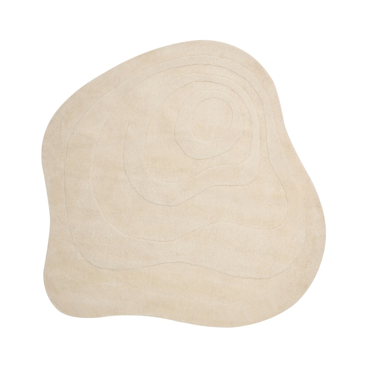 Dywan z wiskozy 160 x 160 cm beżowy GORANO