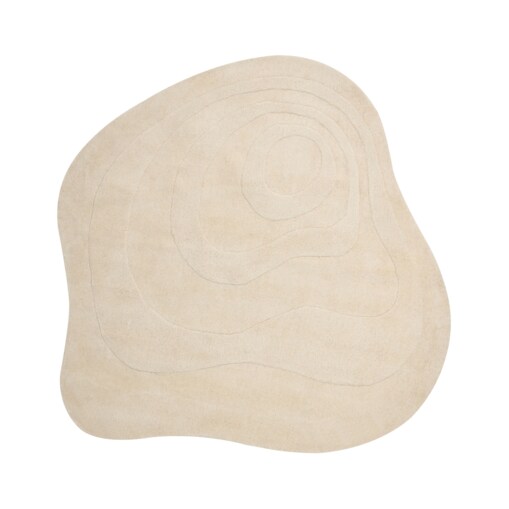 Dywan z wiskozy 160 x 160 cm beżowy GORANO