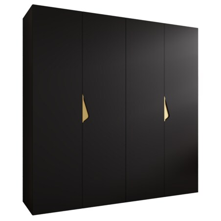 Szafa uchylna Sandi 1 200 wys 202 cm Czarny + u Złoty