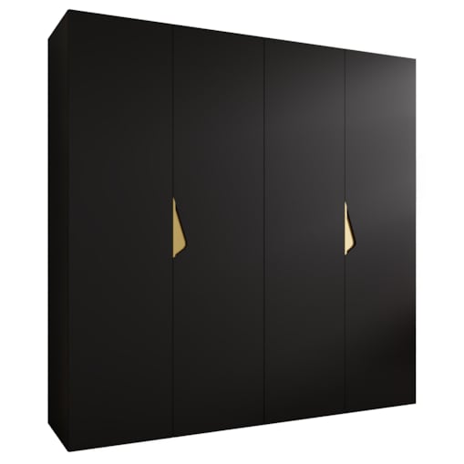 Szafa uchylna Sandi 1 200 wys 202 cm Czarny + u Złoty