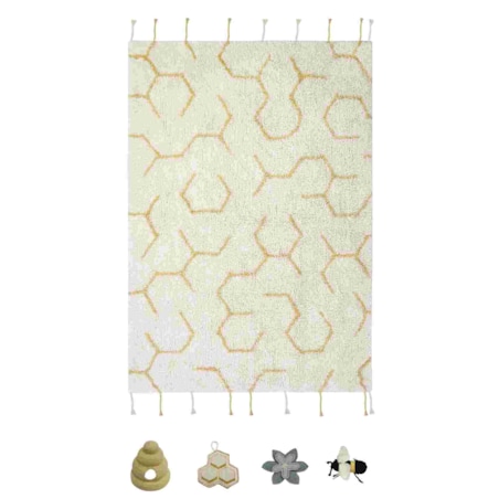 Dywan bawełniany do zabawy Pollination, Planet Bee, Lorena Canals