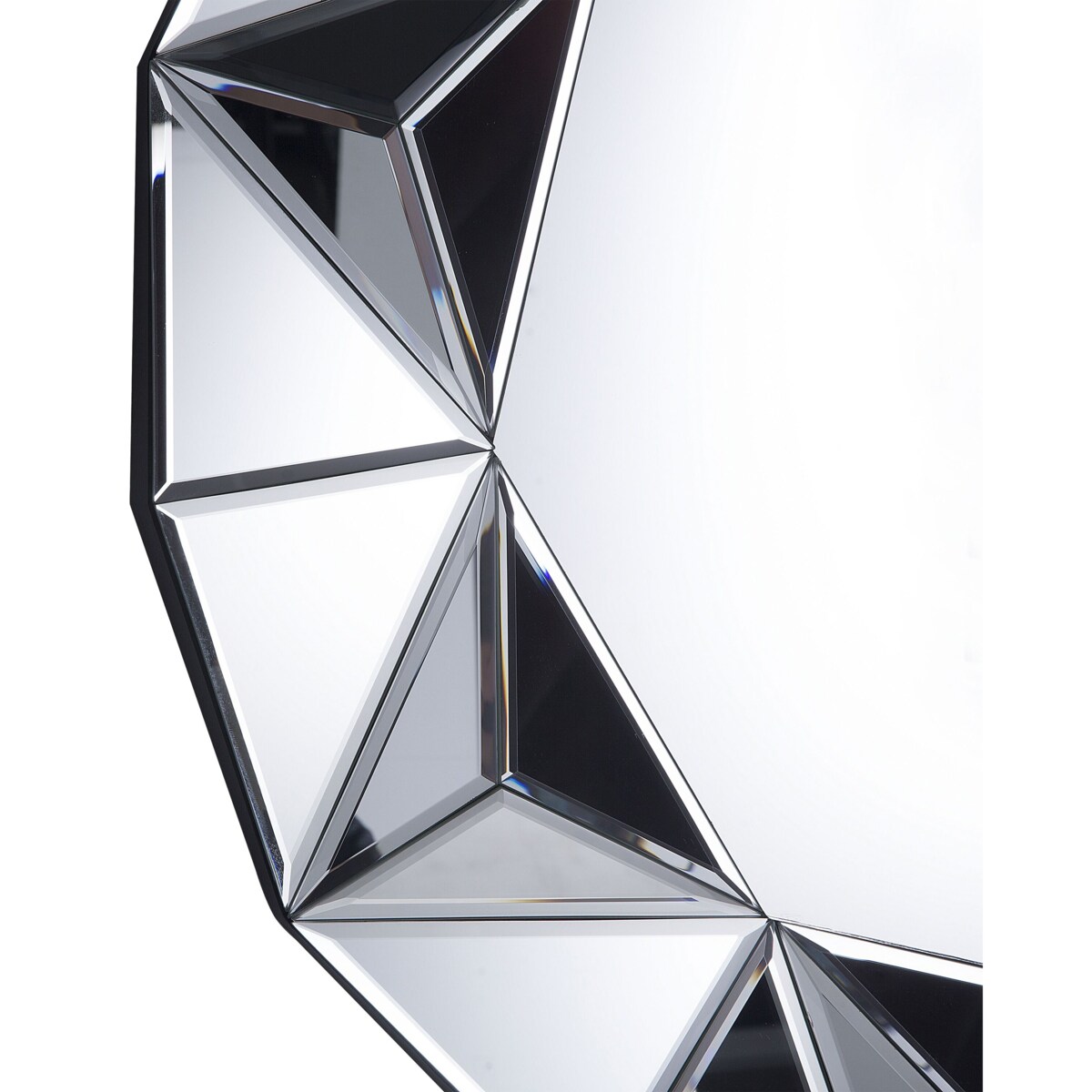 Okrągłe lustro ścienne ø 70 cm srebrne HABAY