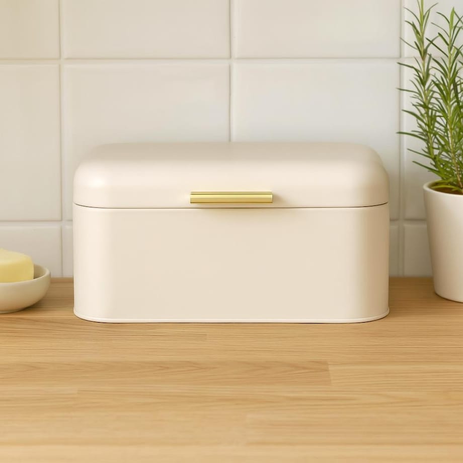 Chlebak metalowy 30x19x16 cm ZEPHIR-2 beżowy