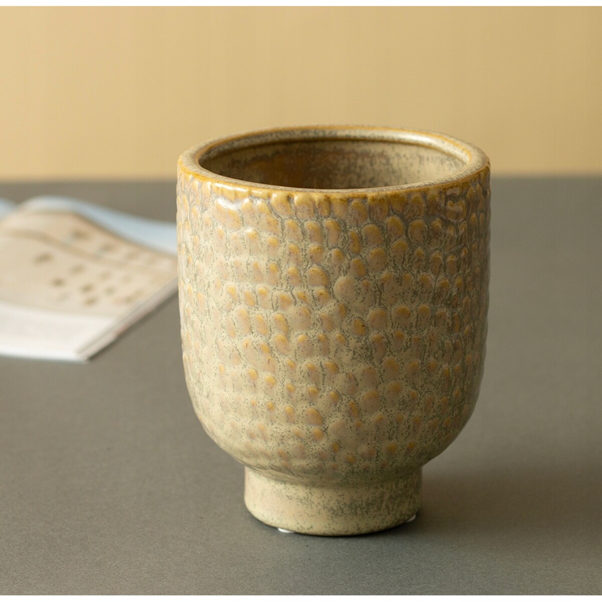 OSŁONKA na doniczkę STIM ceramika brązowa śr. 11cm