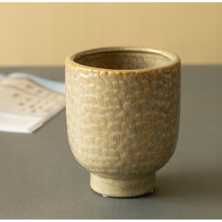 OSŁONKA na doniczkę STIM ceramika brązowa śr. 11cm