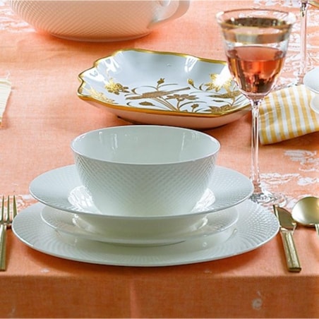 VILLA ITALIA Talerz głęboki porcelanowy 23 cm BARI WHITE