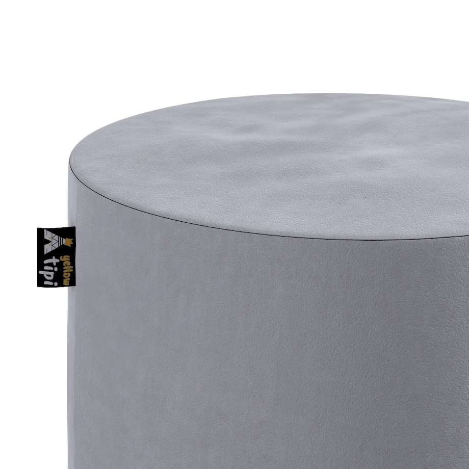 Puf Bobby, srebrzysty szary, ø40, wys. 40 cm, Posh Velvet