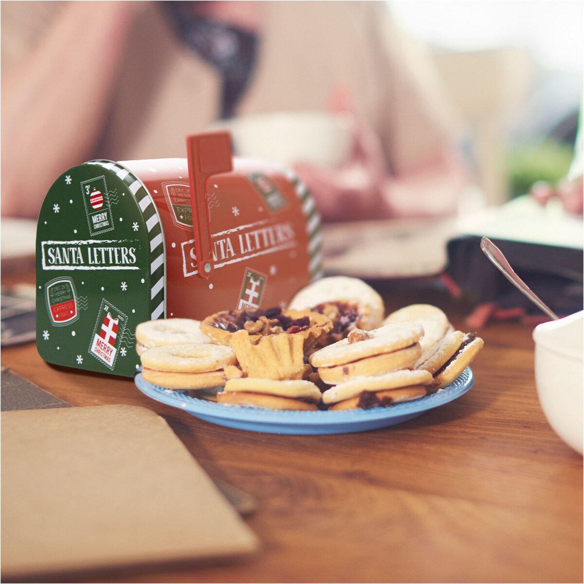 Puszka Na Pierniki Ciastka Pojemnik Świąteczna 13/15.5 Cm Cukierki Herbatę Zestaw