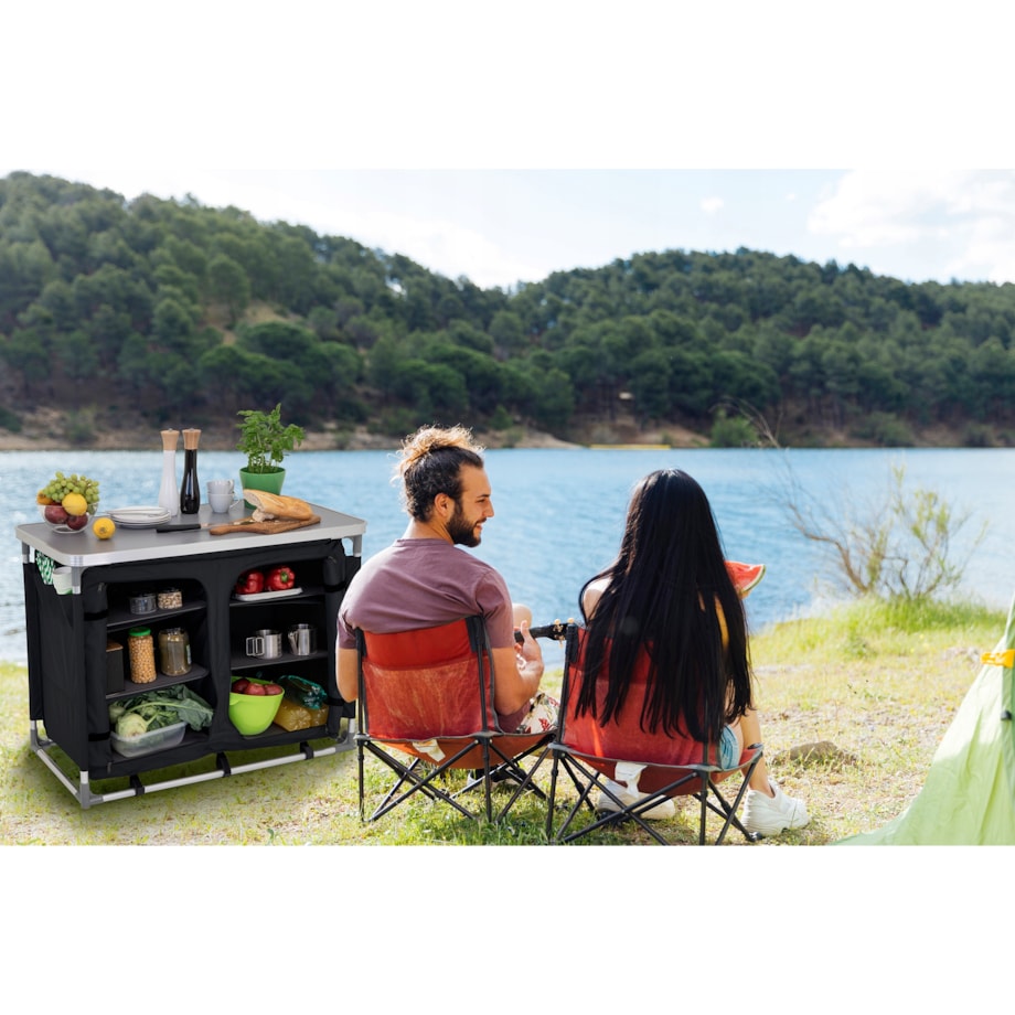 KUCHNIA TURYSTYCZNA SZAFKA stół składany ogrodowy torba KEMPINGOWY stolik