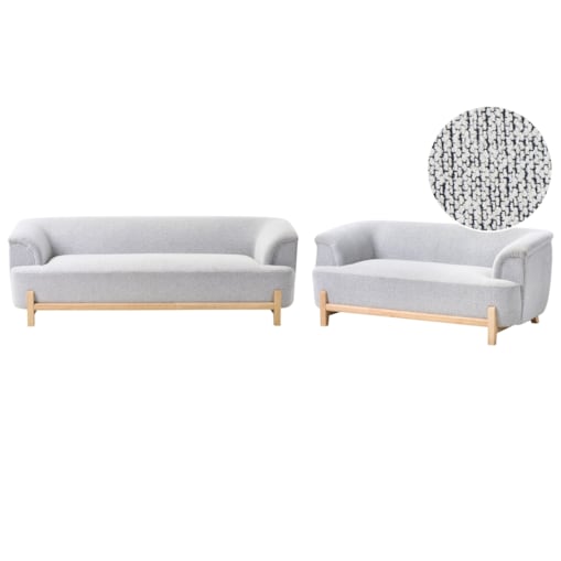 Komplet wypoczynkowy dla 5 osób ALNOR Jasnoszary