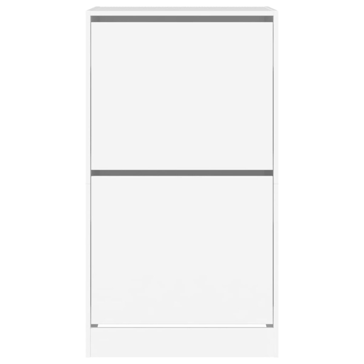 vidaXL Szafka na buty z 2 uchylanymi szufladami, biała, 60x42x108 cm