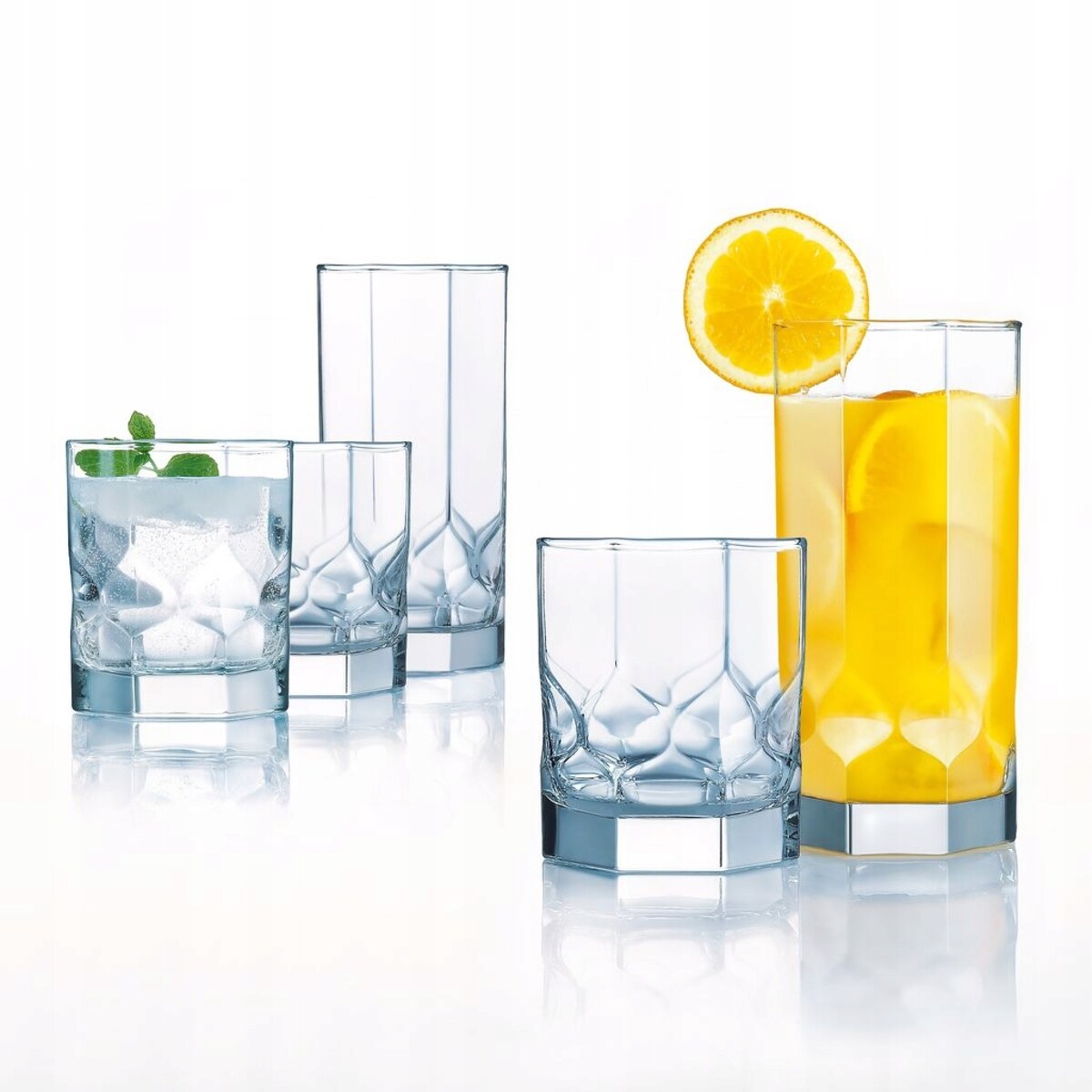 SZKLANKI wysokie DO NAPOJÓW drinki 6x 310 ml LUMINARC soki woda prezent