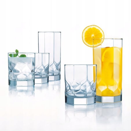 SZKLANKI wysokie DO NAPOJÓW drinki 6x 310 ml LUMINARC soki woda prezent