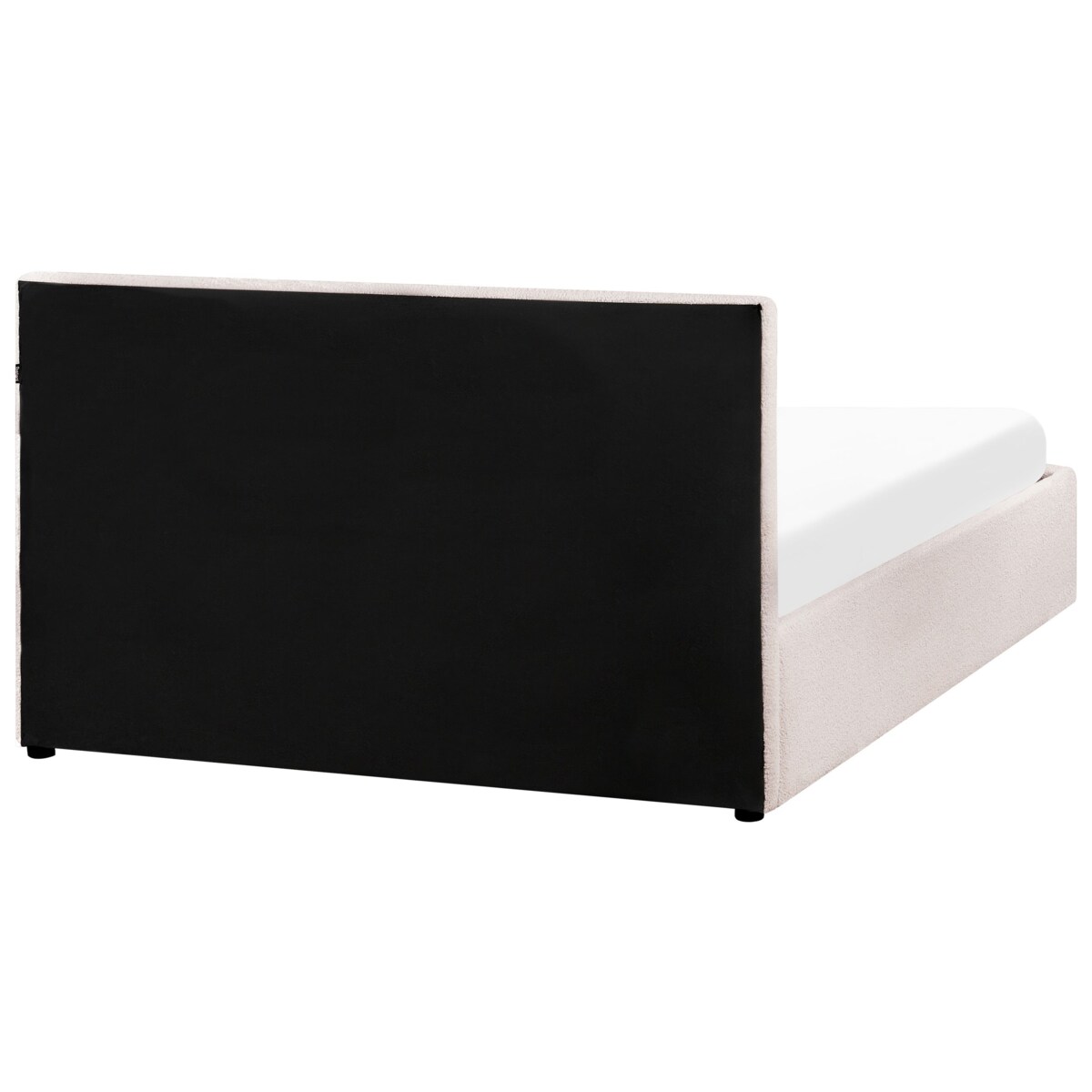 Łóżko z pojemnikiem MONTLAUR 140 x 200 cm Boucle Beżowy