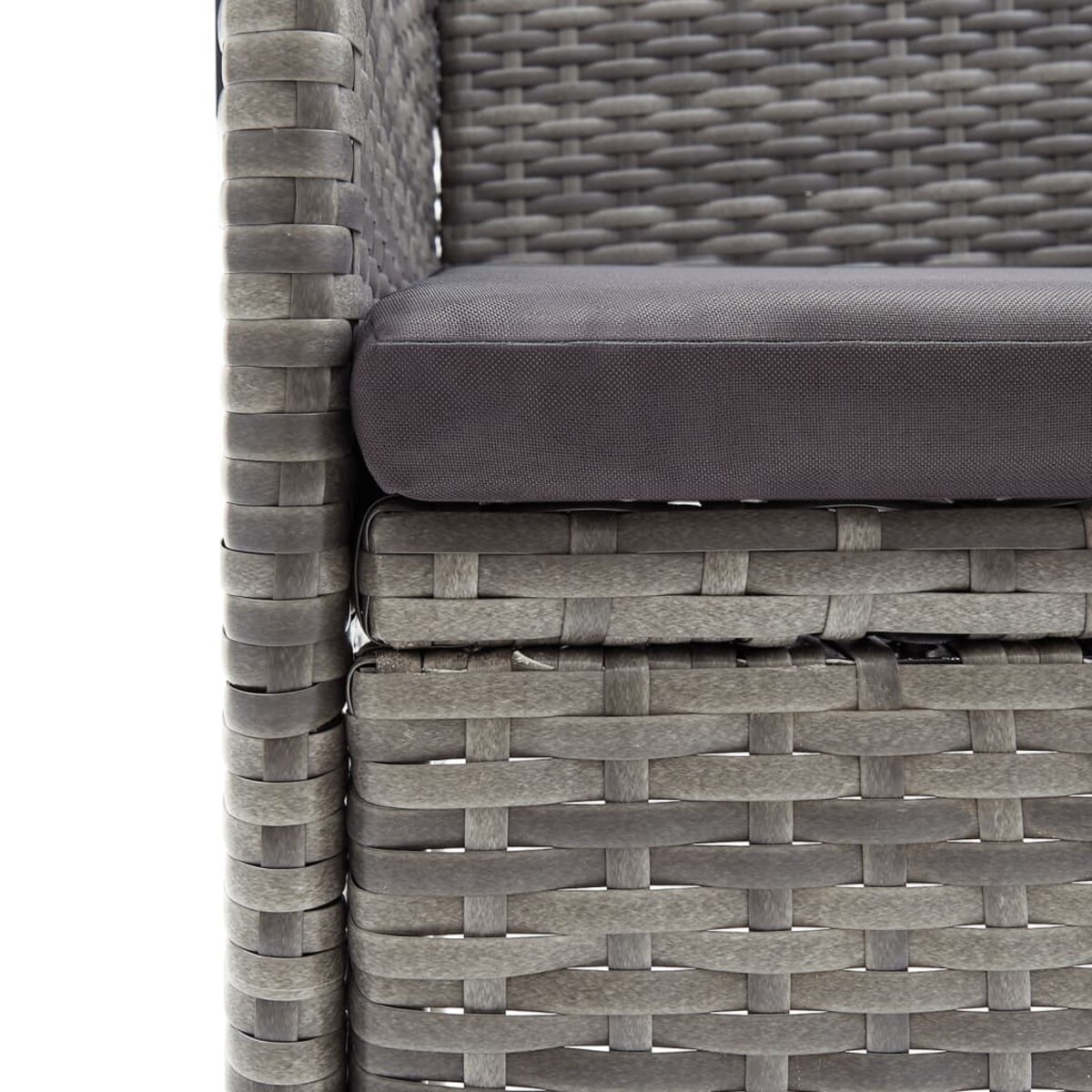 vidaXL 5-częściowy zestaw mebli ogrodowych z poduszkami, szaro-czarny