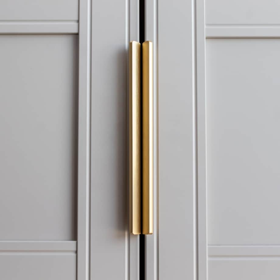 Uchwyt meblowy 160 mm mat krawędziowy złoty loft do mebli szafek i suflad