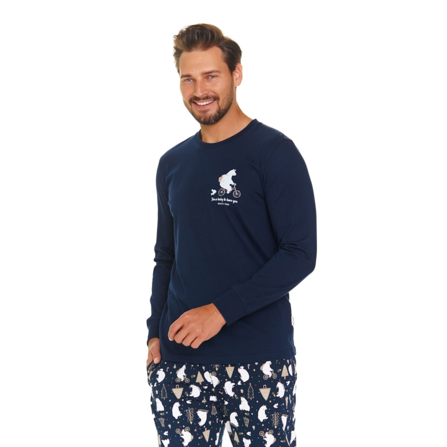 Piżama kolor granatowy PMB.5263.NAVY_BLUE - XXL