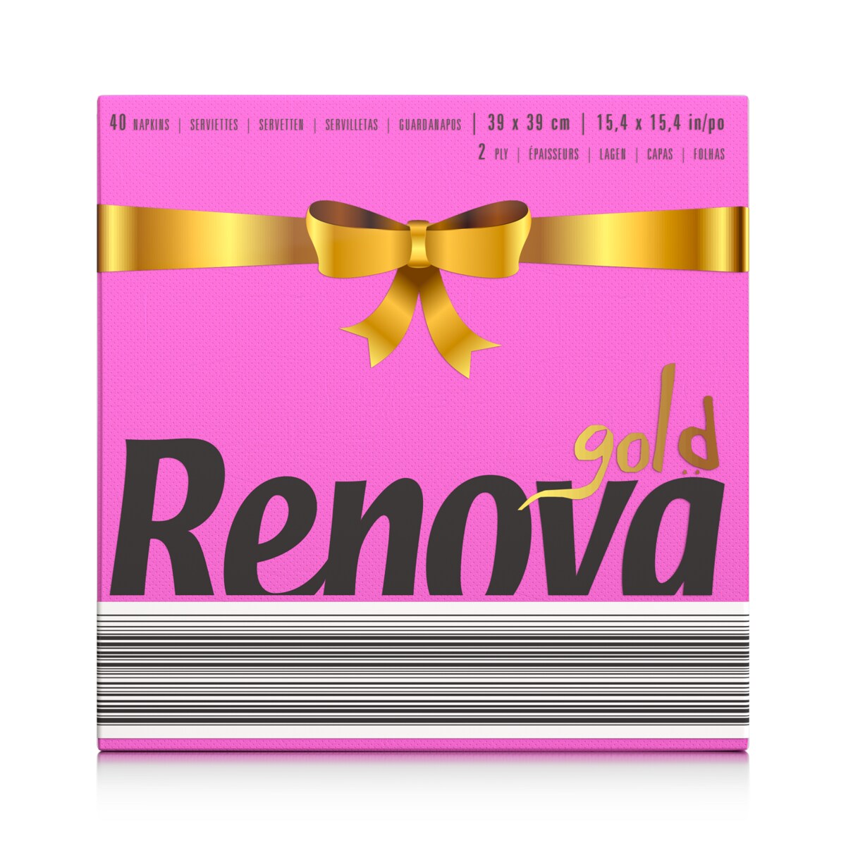 Serwetki stołowe Renova GOLD różowe 40szt