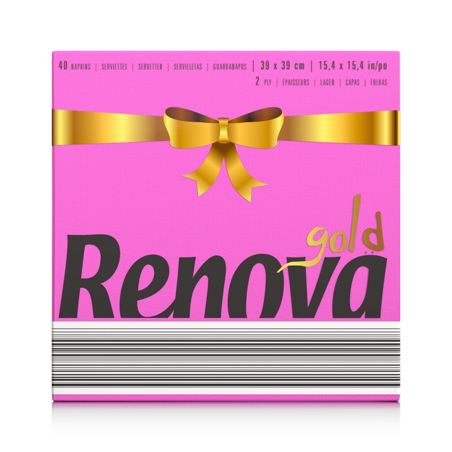 Serwetki stołowe Renova GOLD różowe 40szt