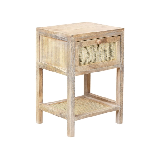 Szafka nocna 1 szuflada ESTO Drewno paulownia Jasnobrązowy