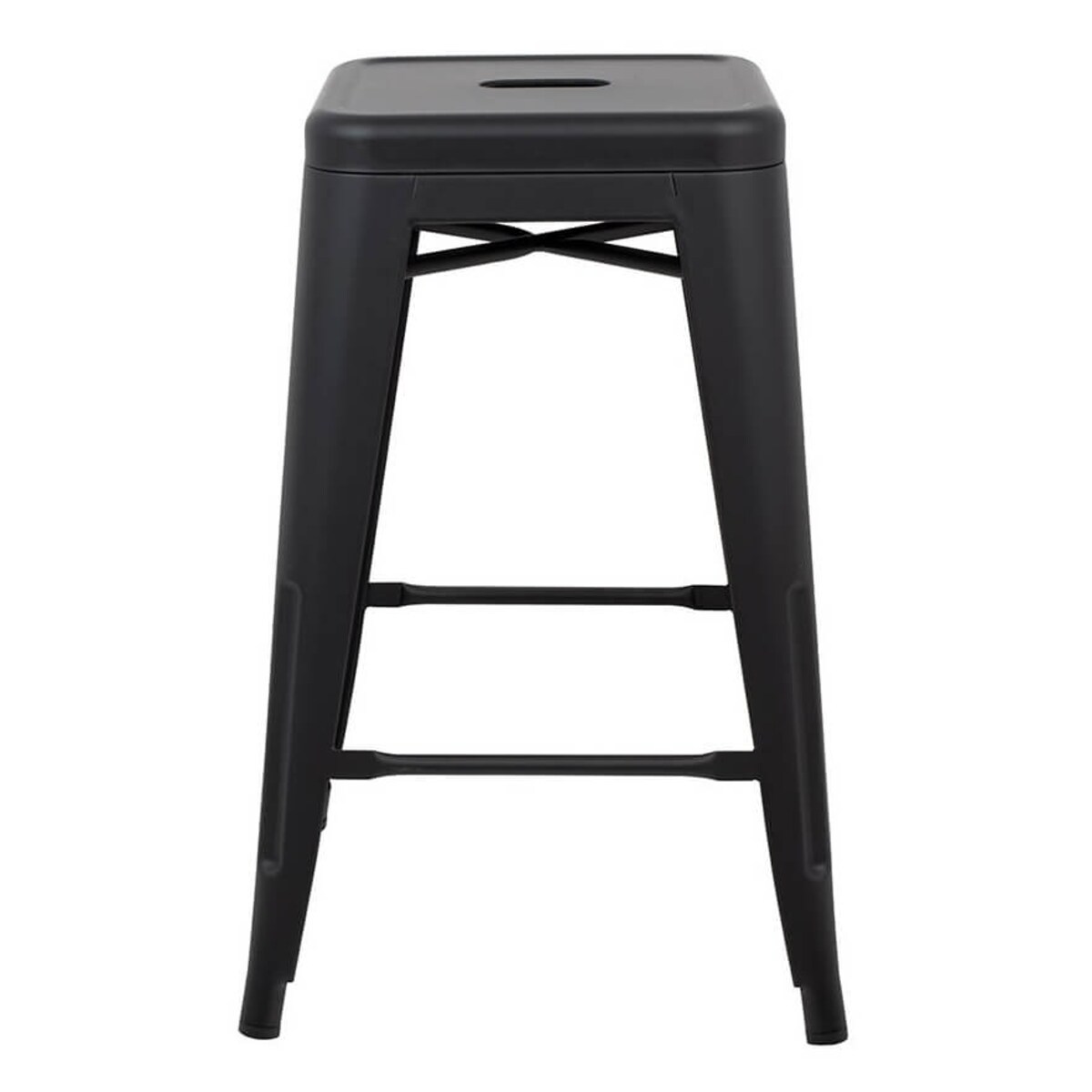 Czarny taboret uniwersalny Tower do industrialnych wnętrz