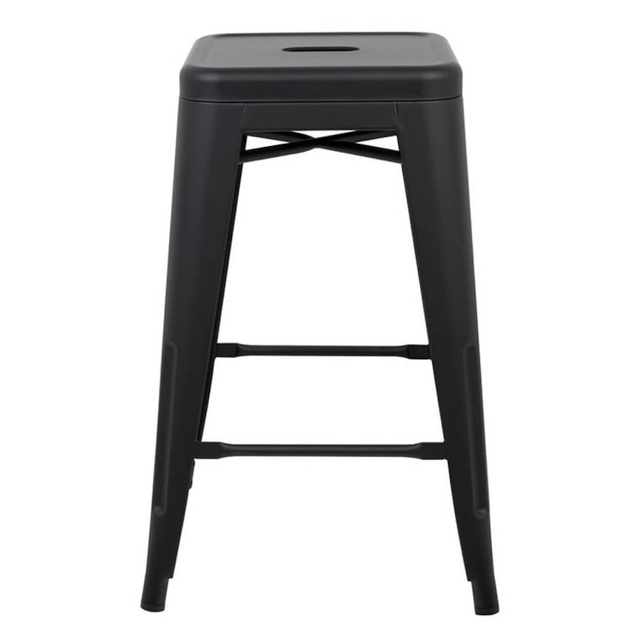 Czarny taboret uniwersalny Tower do industrialnych wnętrz