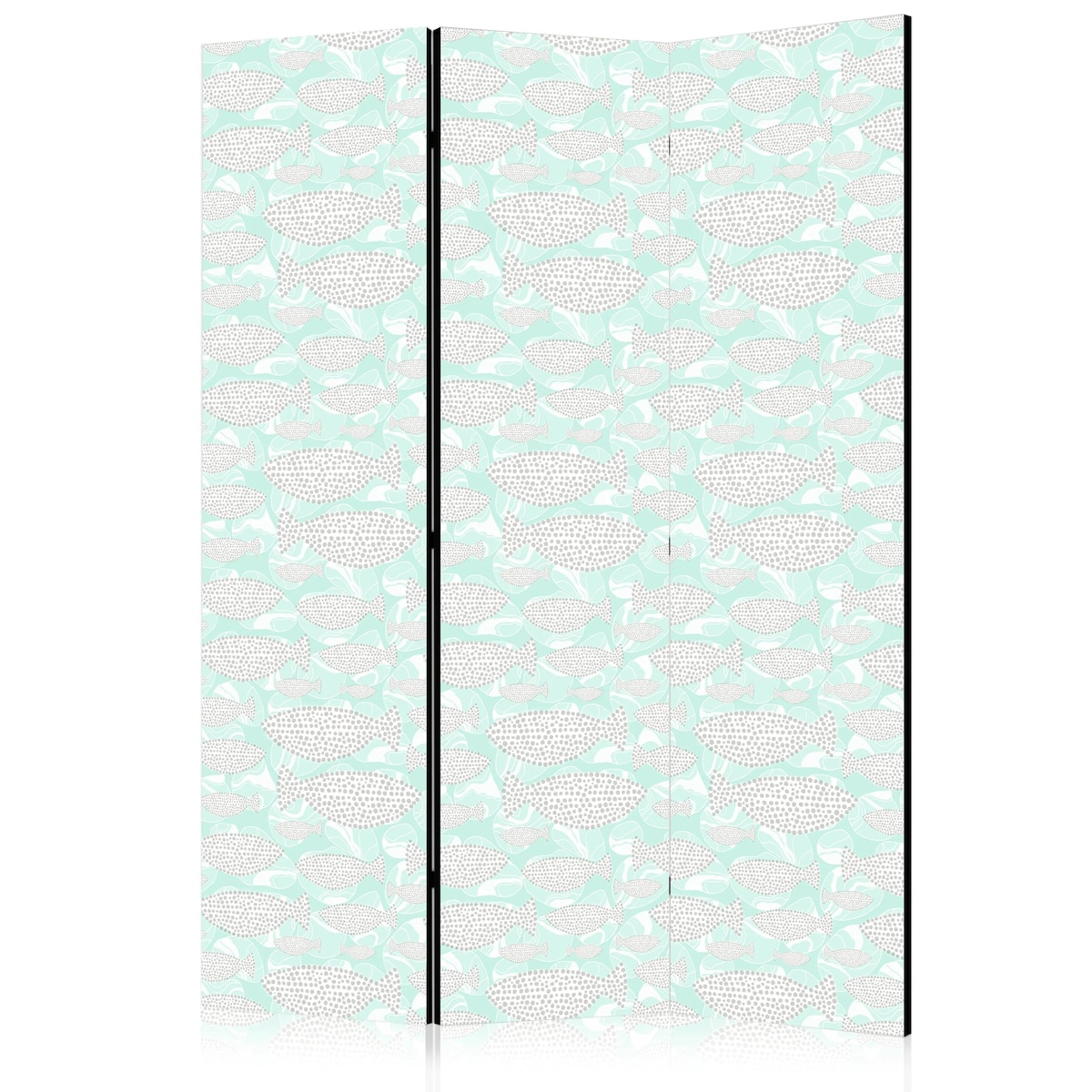 Parawan jednostronny Zwierzęta 135x172 cm 3-częściowy czarny