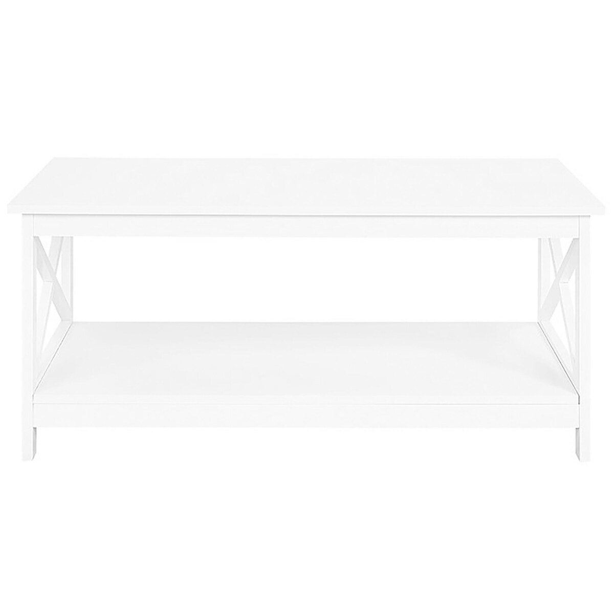 Stolik kawowy z półką biały FOSTER