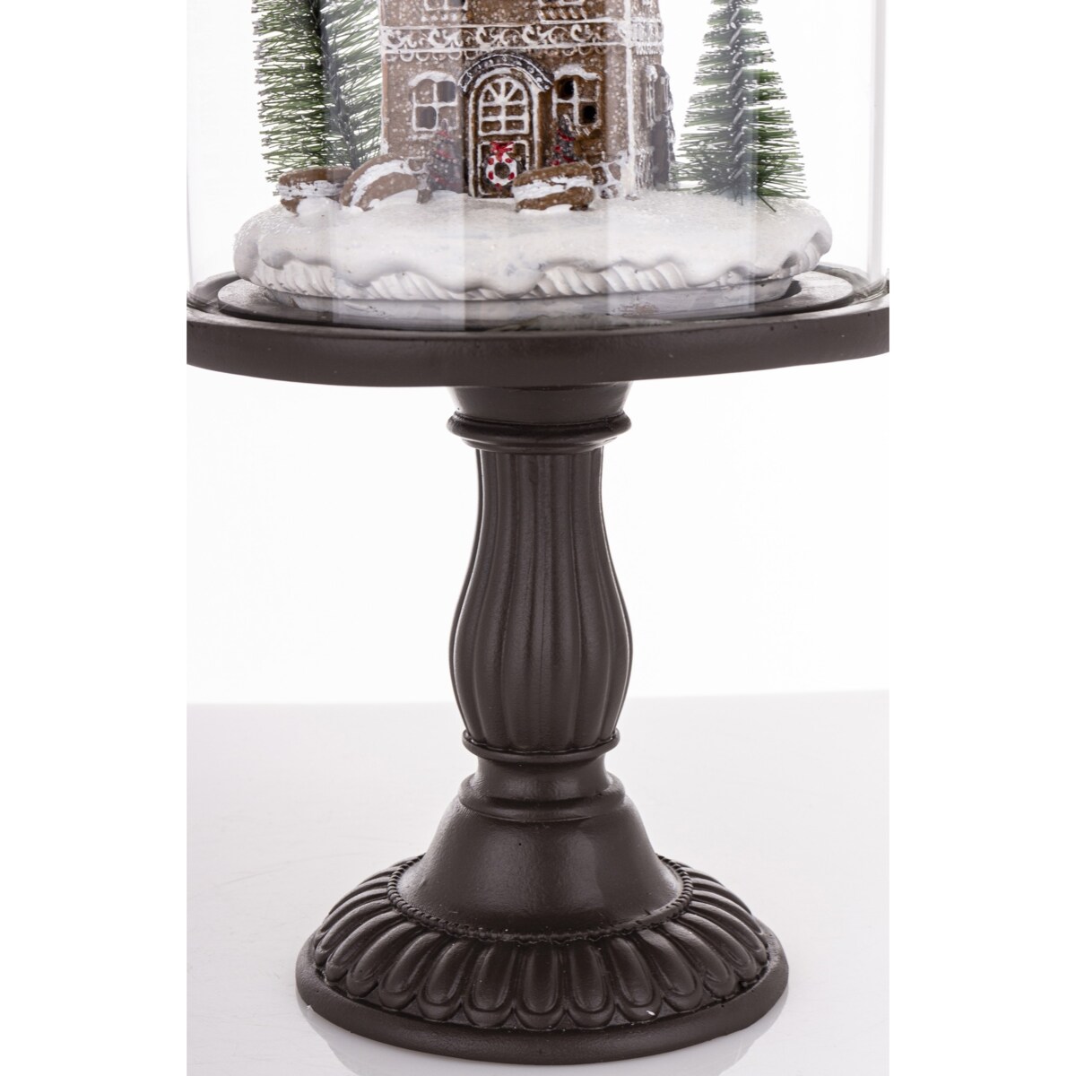 Domek piernikowy w szklanej kopule LED35x17x17 cm CROMEN