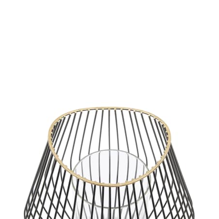 Lampion metalowy 22 cm czarny THURSTON