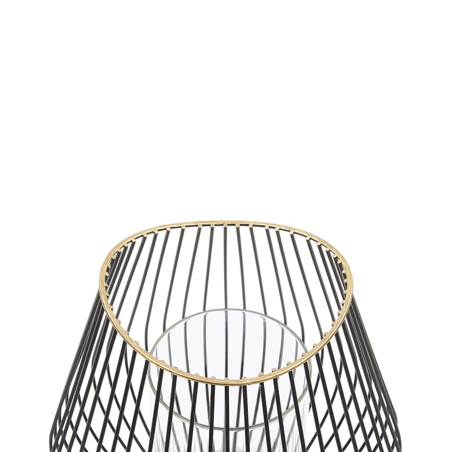 Lampion metalowy 22 cm czarny THURSTON