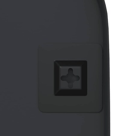 vidaXL Lustro ścienne, czarne, 15x40 cm, owalne