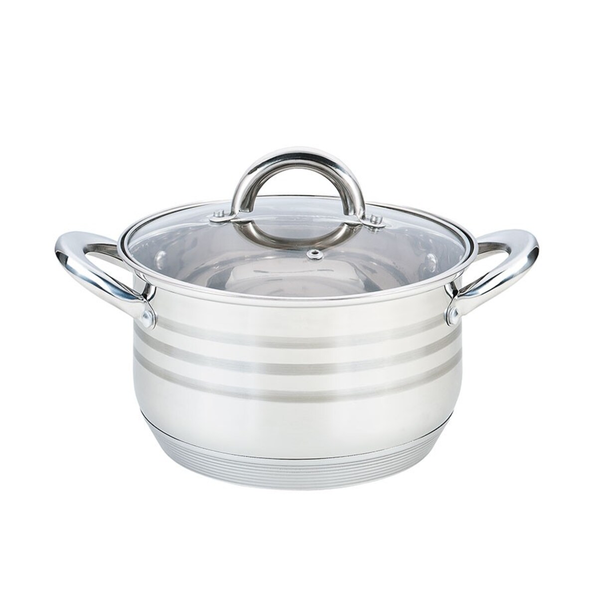Garnek stalowy z pokrywką na indukcję gaz 16cm 2.1L MAESTRO