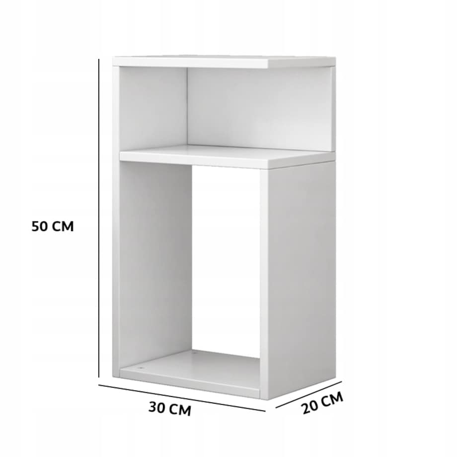 Szafka nocna biała do sypialni stolik loft salonu nowoczesna 50 cm