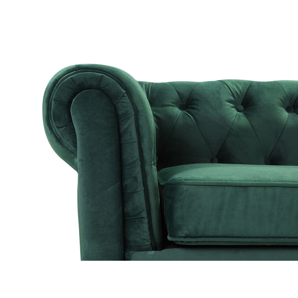 Komplet wypoczynkowy dla 4 osób CHESTERFIELD Welur Szmaragdowy