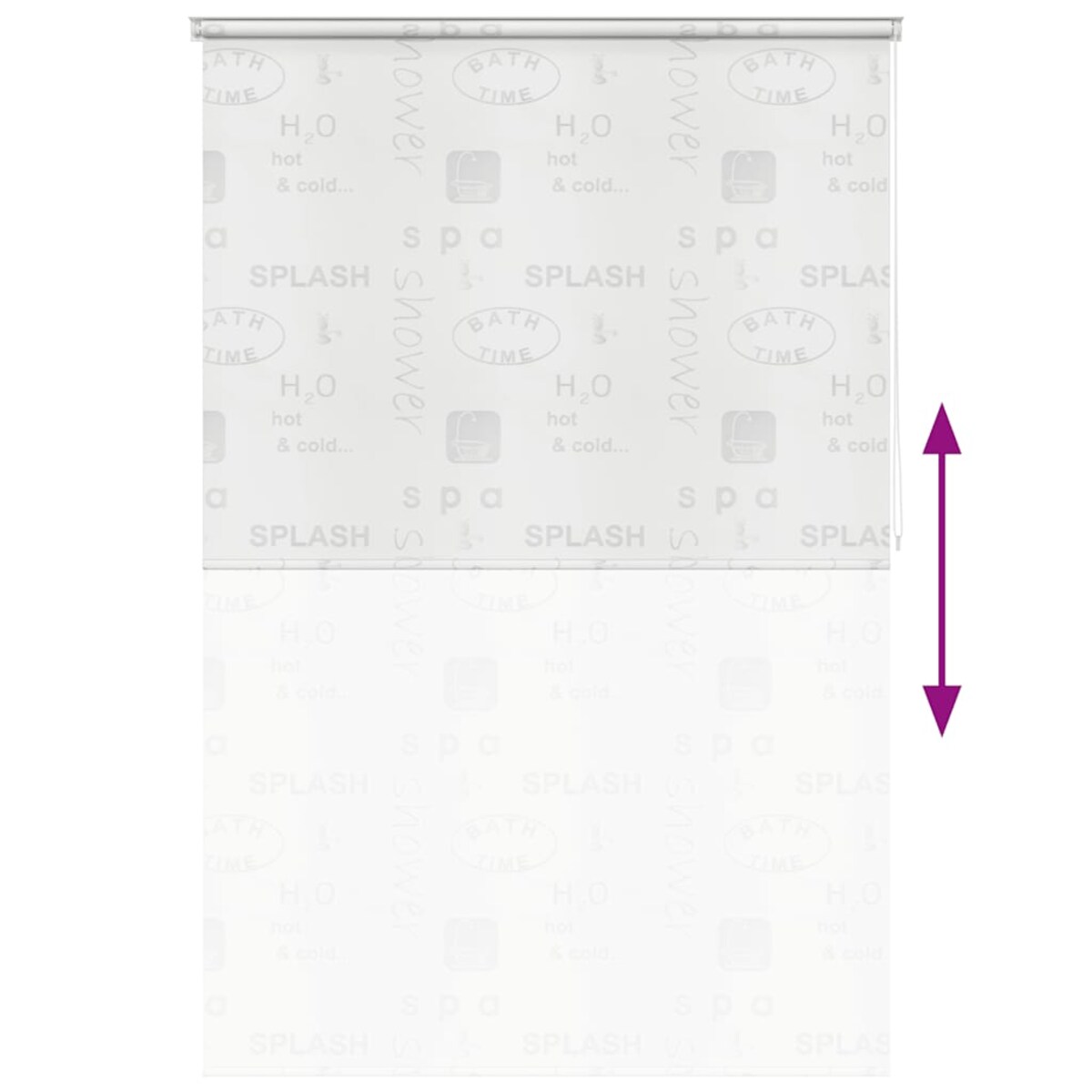 vidaXL Roleta prysznicowa 140 x 240 cm, z napisami