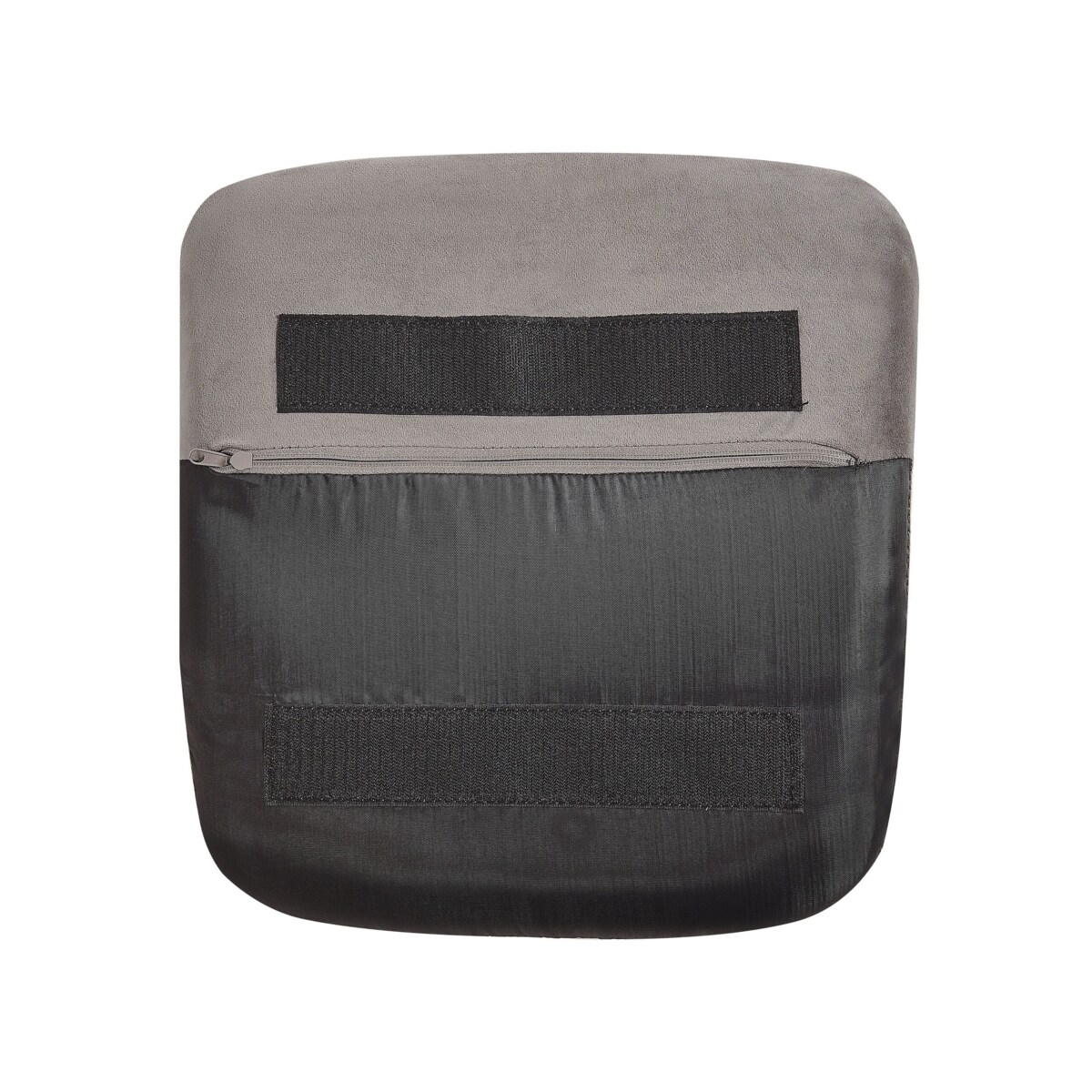 Fotel bujany welurowy szary LIARUM