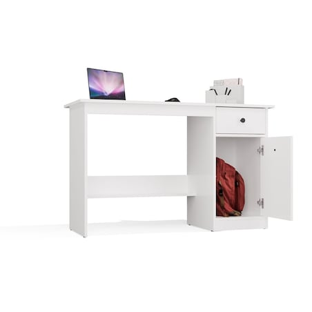 Biurko CHESTER białe mat 120x45x75 cm szuflada+szafka 1 szt.