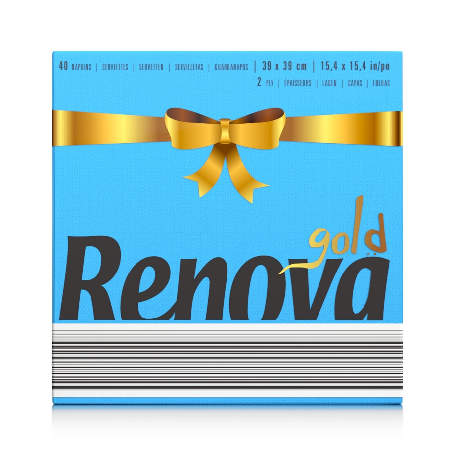 Serwetki stołowe Renova GOLD jasnoniebieskie 40szt