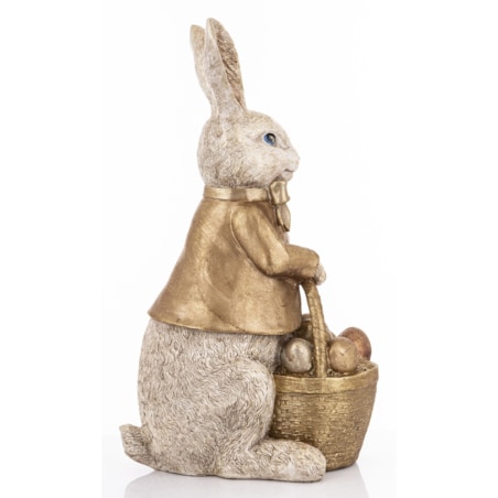 Dekoracja - królik z koszykiem pisanek 50x17x28 cm TRUSIS
