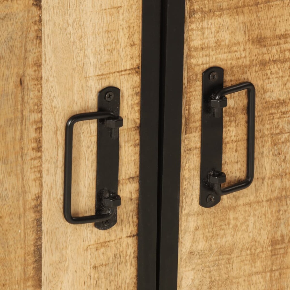 vidaXL Szafka pod umywalkę, 55x35x60 cm, lite drewno mango i żelazo