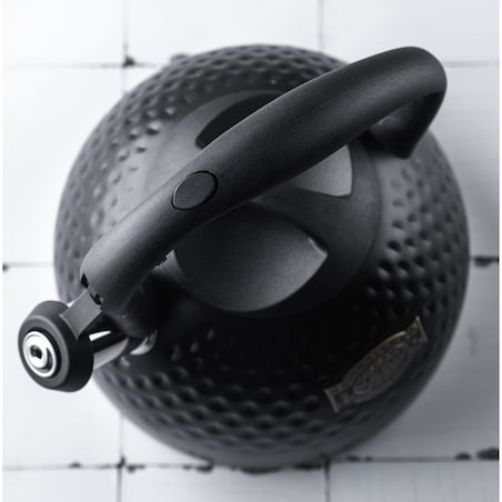 Czajnik stalowy z gwizdkiem 3.0L z grubym dnem czarny KLAUSBERG