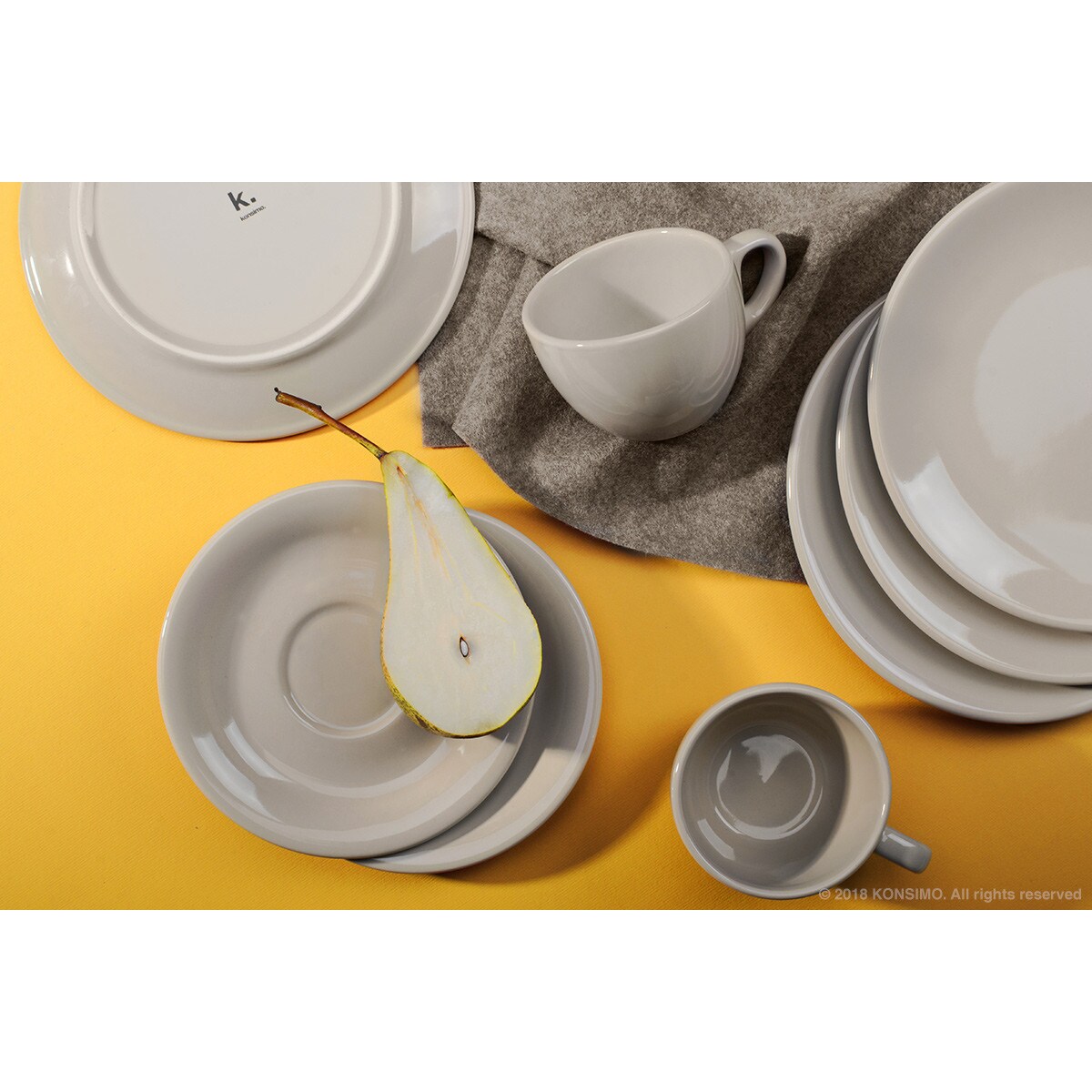 Konsimo LUPIN Filiżanka do kawy, beżowy