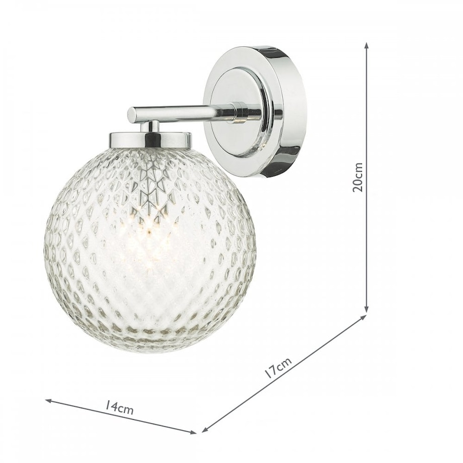 Łazienkowy kinkiet ścienny Wayne WAY0750 Dar Lighting kula IP44 chrom